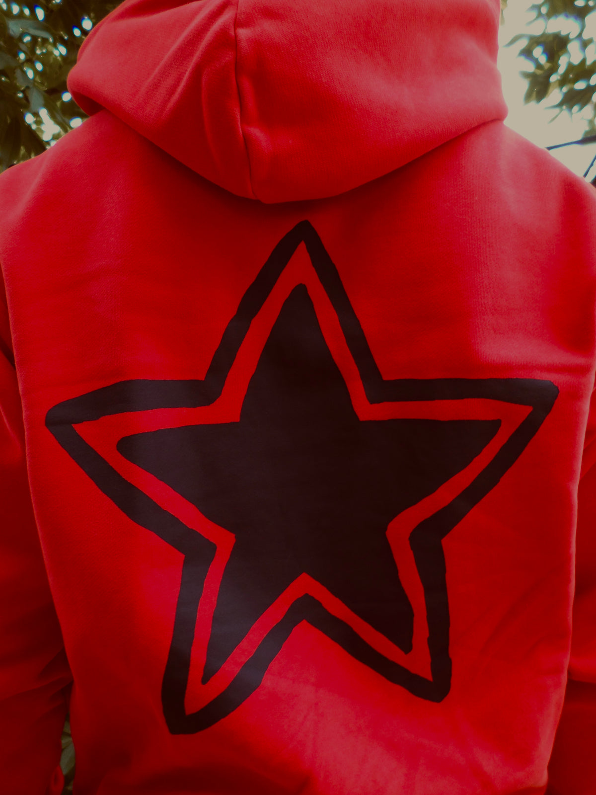 wrldstr! hoodie red.